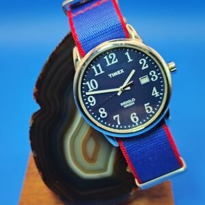 2015 Timex Indiglo Date 38mm Men's Quartz Watch New Nato Strap